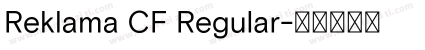 Reklama CF Regular字体转换
